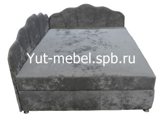 Тахта-кровать «Мишель Ракушка Г» блисс светло-серый