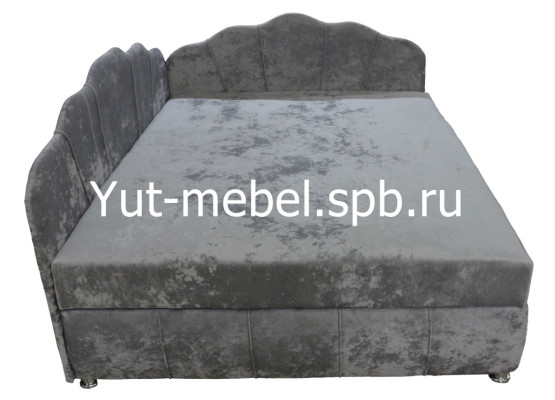 Тахта-кровать «Мишель Ракушка Г» блисс светло-серый