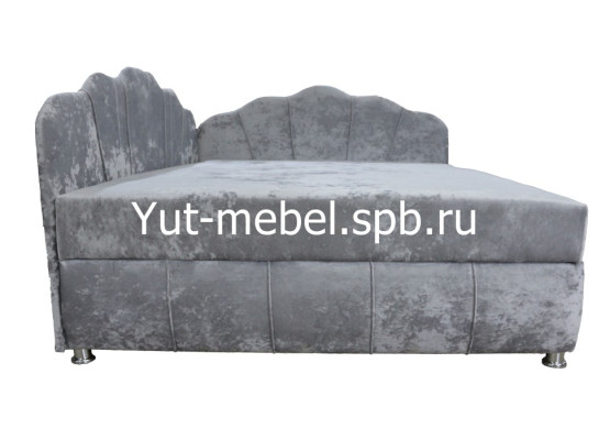 Тахта-кровать «Мишель Ракушка Г» блисс светло-серый, Уют мебель