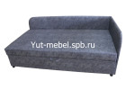 Угловая Тахта кровать «Глория» 900×1900 серая замша, Уют мебель