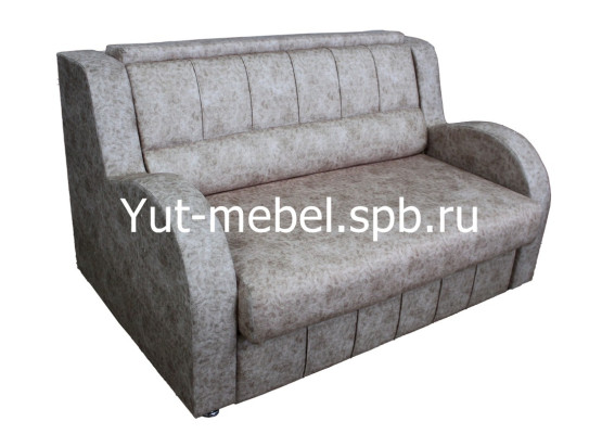 Выкатной диван-кровать «Лондон-3» 1400×1900 бежевая замша, Уют мебель