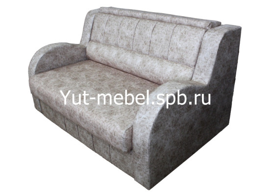 Выкатной диван-кровать «Лондон-3» 1400×1900 бежевая замша, Уют мебель