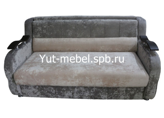 Выкатной диван-кровать «Лондон-4» 1400×1900 бежево-коричневый блисс