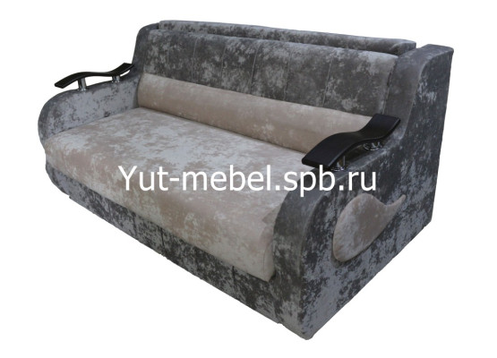 Выкатной диван-кровать «Лондон-4» 1400×1900 бежево-коричневый блисс, Уют мебель