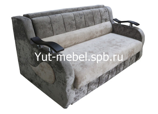 Выкатной диван-кровать «Лондон-4» 1400×1900 бежево-коричневый блисс, Уют мебель